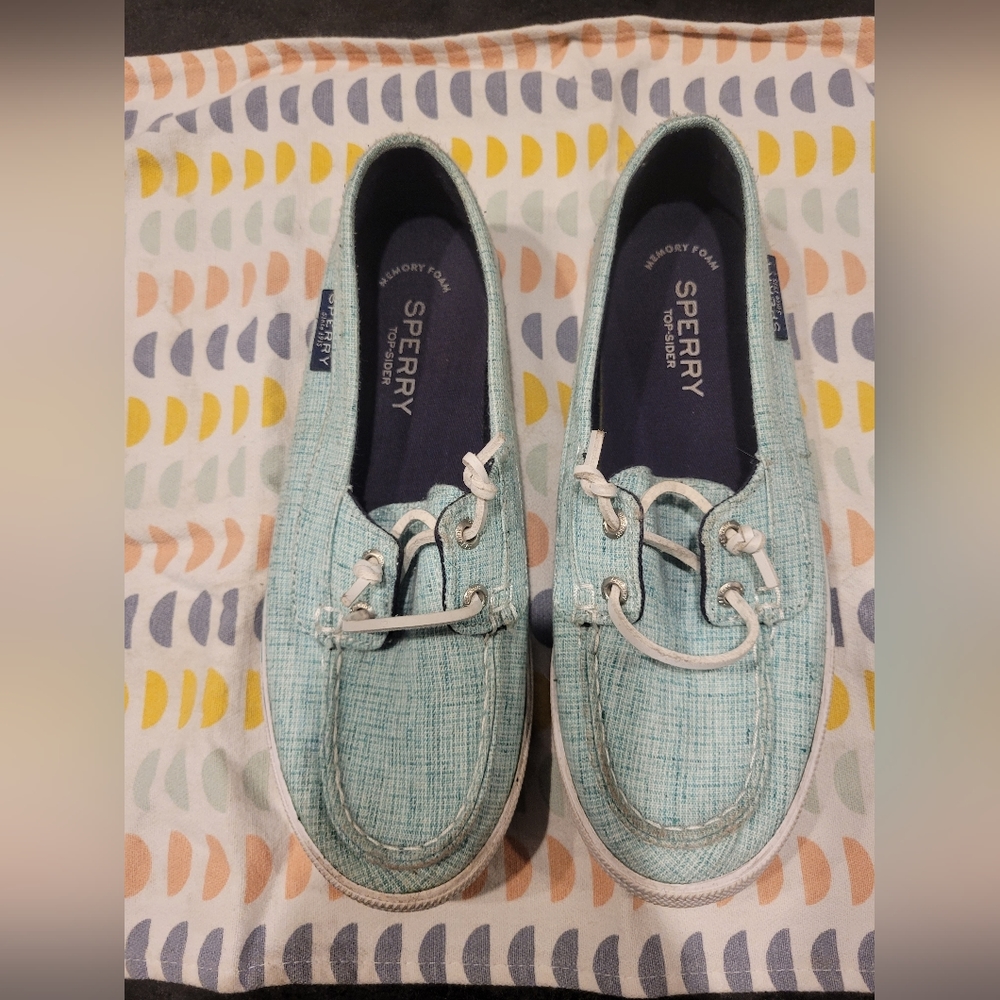 Blue and White sperrys